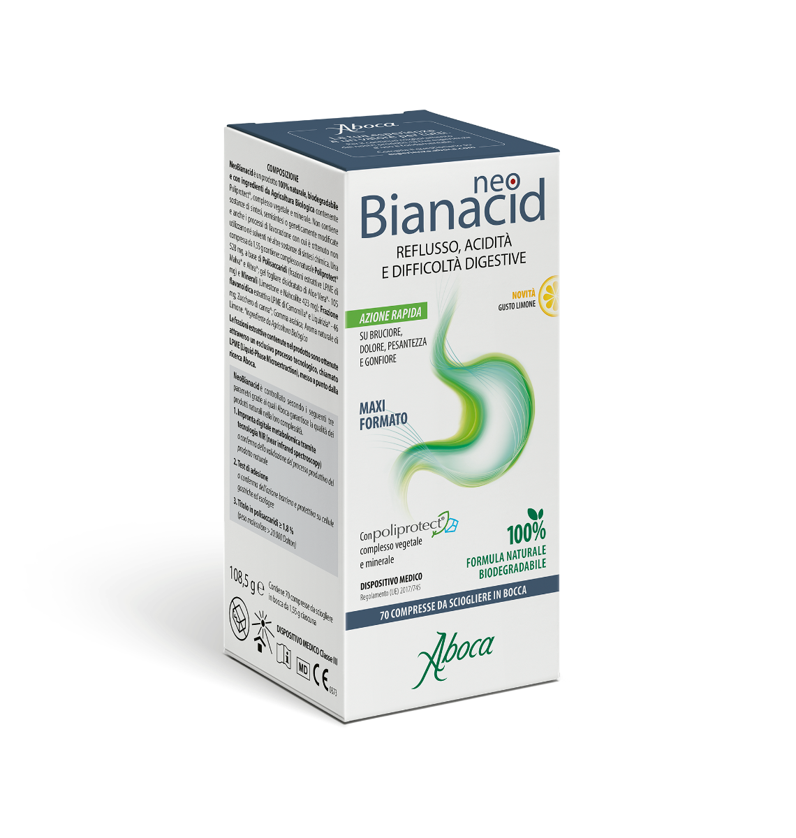 Aboca Neobianacid 70 Compresse Limone-1