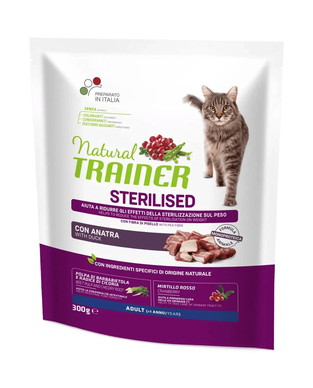 Natural Trainer Cat Sterilised ad Duck 300gr