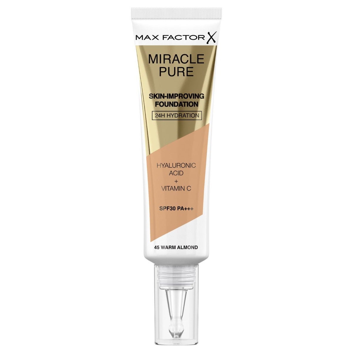 Max Factor Fondotinta Viso Miracle Pure Shade 45 Warm Almond-0