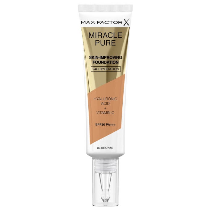 Max Factor Fondotinta Viso Miracle Pure Shade 80 Bronze-1