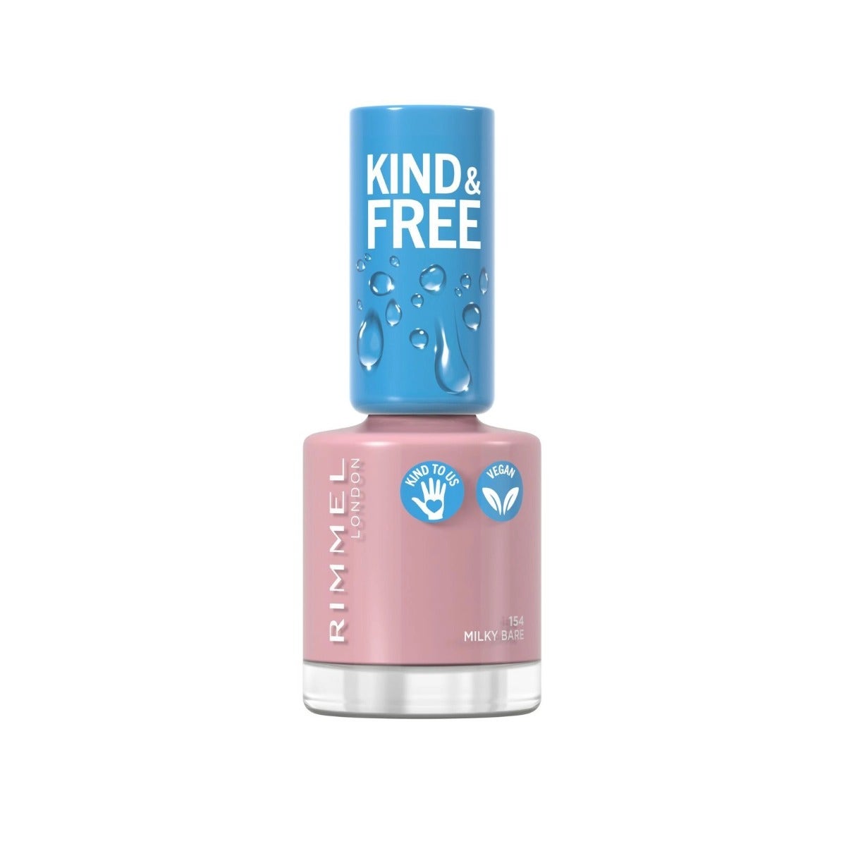 Rimmel Kind & Free Smalto Formula A Base Naturale Tonalità 154 Milky Bare 8ml-1