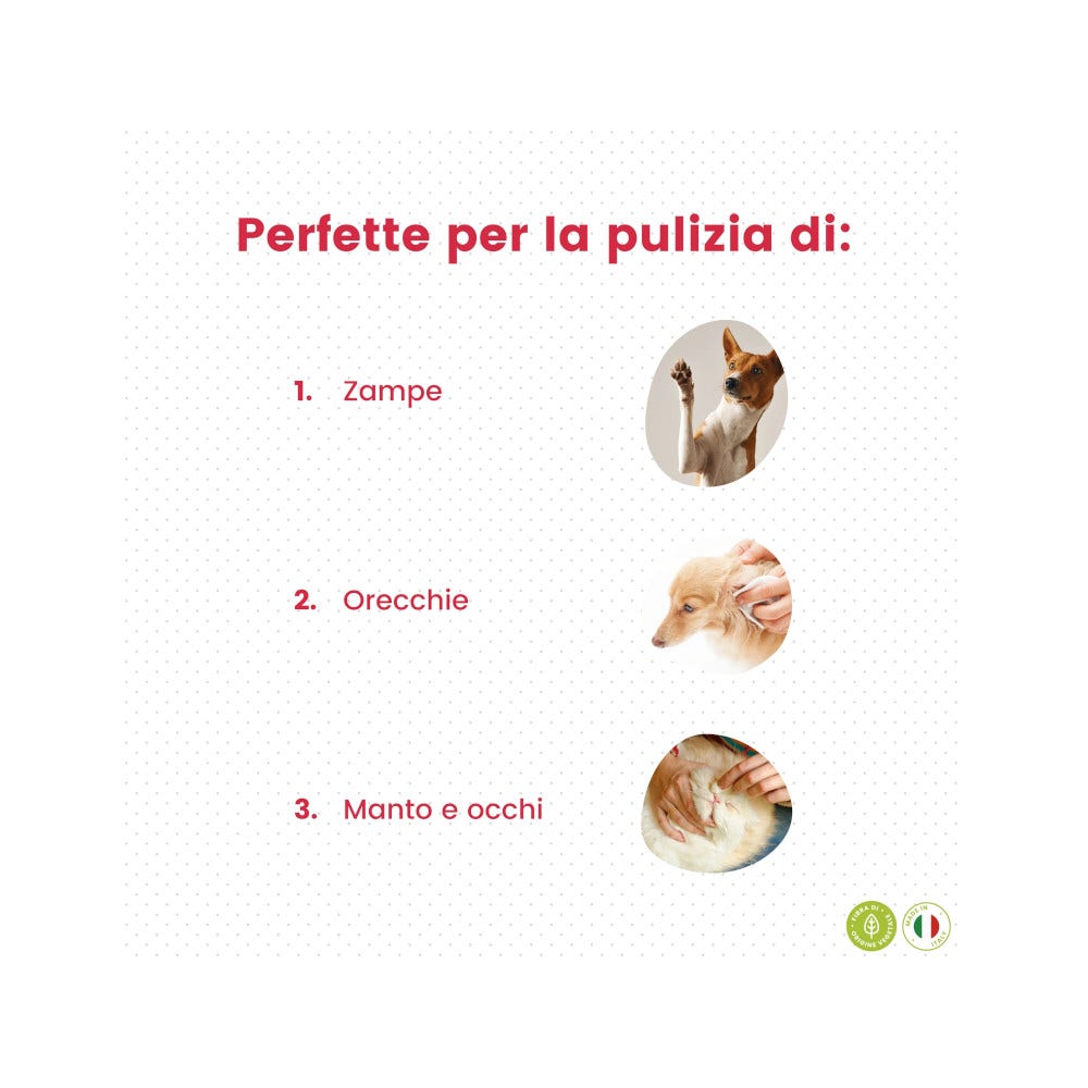 Italian Pet Salviettine Biodegradabili Clorexidina Per Cani/Gatti 15x19cm 50 Pezzi-7