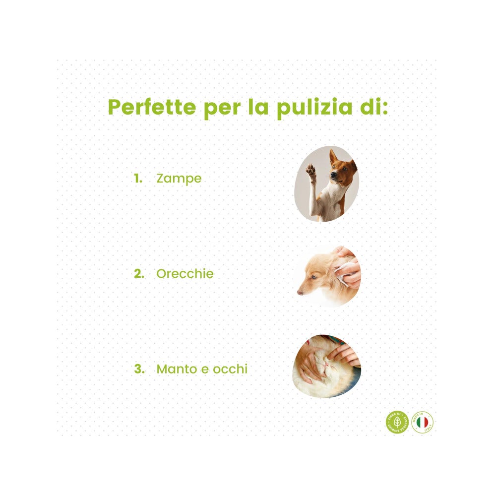 Italian Pet Salviettine Biodegradabili Olio Di Neem Per Cani/Gatti 20x30cm 50 Pezzi-3