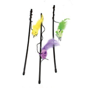 Croci Bacchetta Con Piuma E Topini Gioco Per Gatti 1 Pezzo Colore Assortito-1