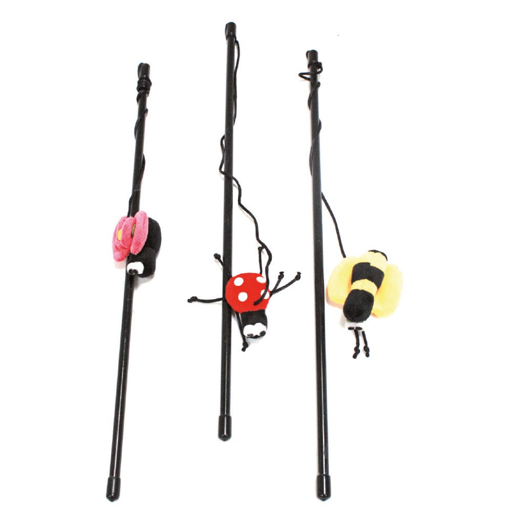 Croci Bacchetta Con Insetti Gioco Per Gatti 1 Pezzo Soggetto Assortito-3