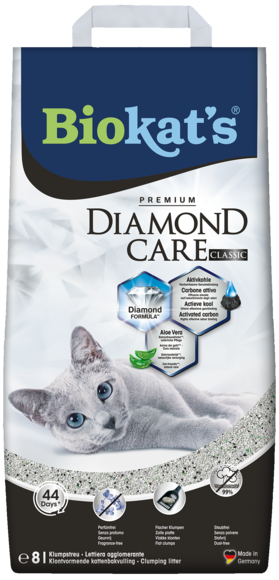 Biokat's Diamond Care Classic Lettiera Con Carbone Attivo Naturale Per Gatti 8L-1