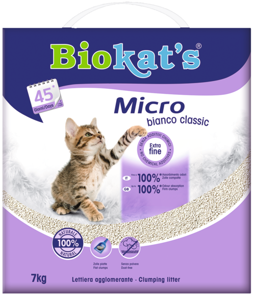 Biokat's Micro Bianco Classic Lettiera In Argilla Naturale Per Gatti 7kg-1