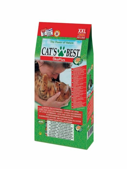 Cat's Best Original Okoplus Lettiera Vegetale Agglomerante E Incapsulante Odori Per Gatti 40L-2