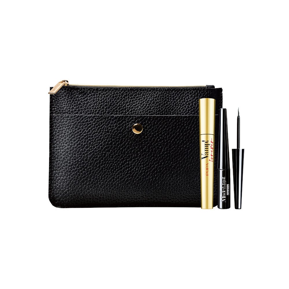 Pupa Kit Mascara Vamp! Forever 12ml + Eyeliner Waterproof Made To Last Liner 1,5ml-1