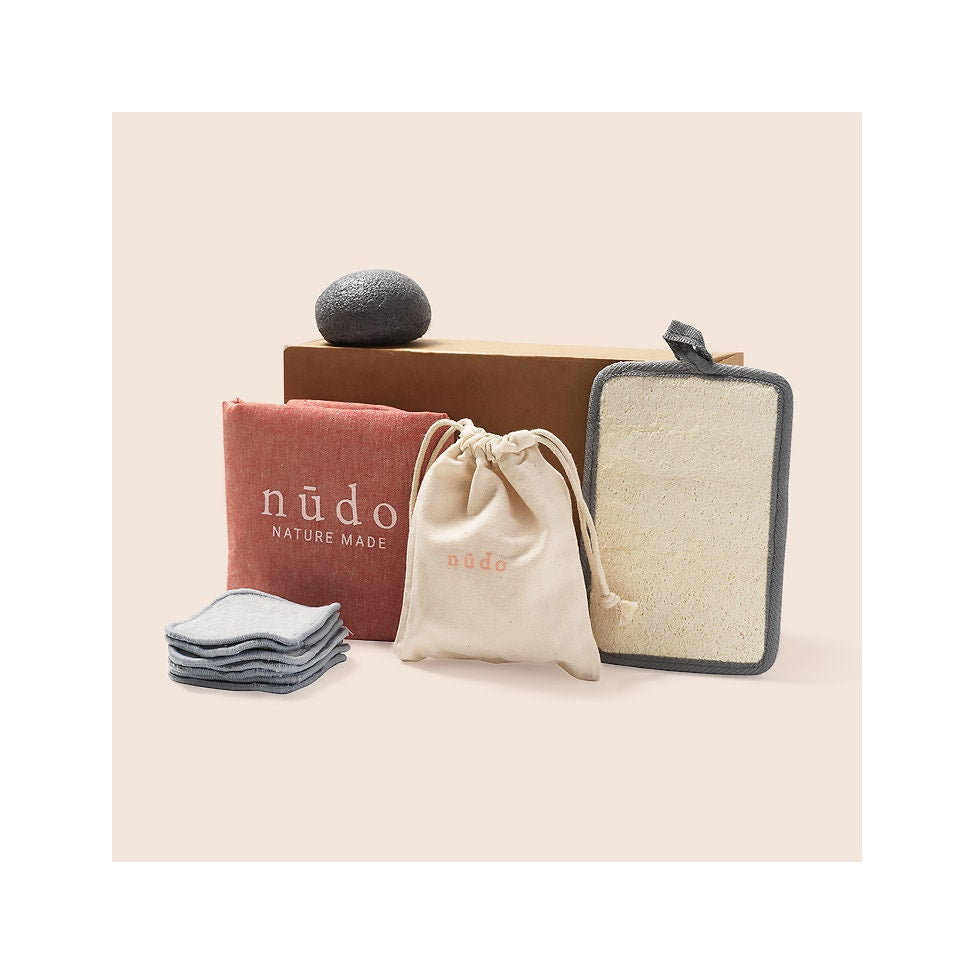 Nudo Kit Skin Essentials Dischetti Struccanti + Spugna + Guanto Esfoliante + Shopper In Cotone-8