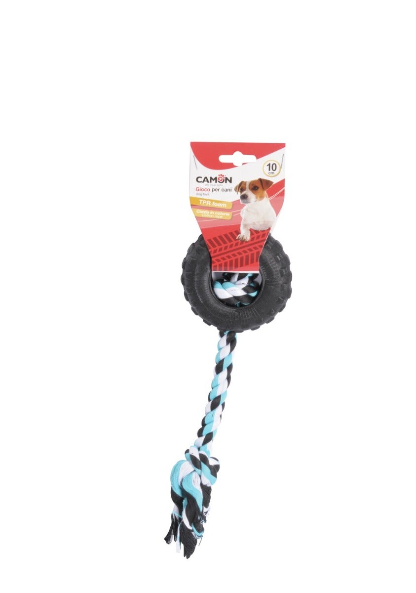 Camon Gioco Cani Pneumatico In Foam TPR Con Corda In Cotone 15cm-3