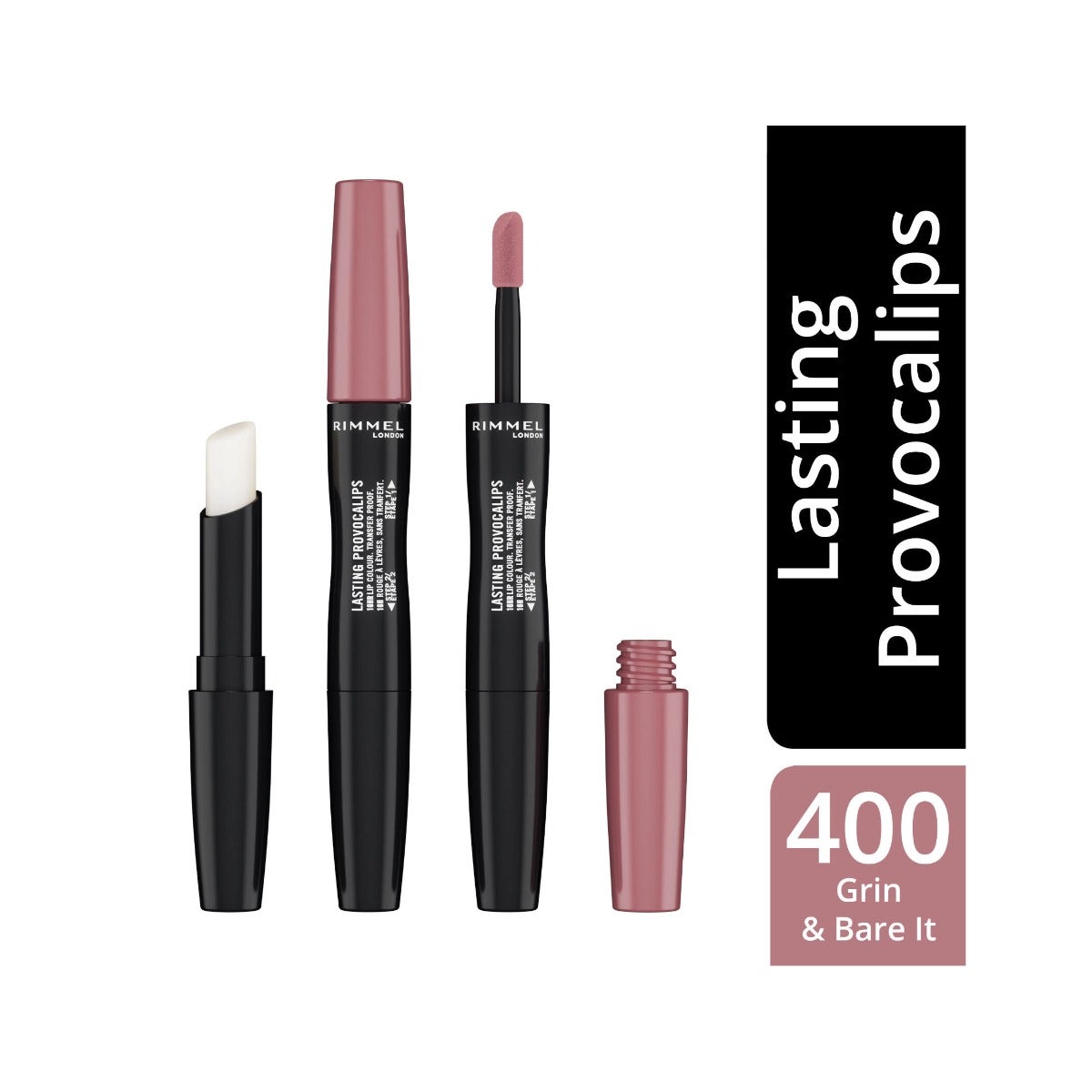 Rimmel Provocalips Rossetto Liquido In 2 Step Tonalità 400 Grin & Bare It-6