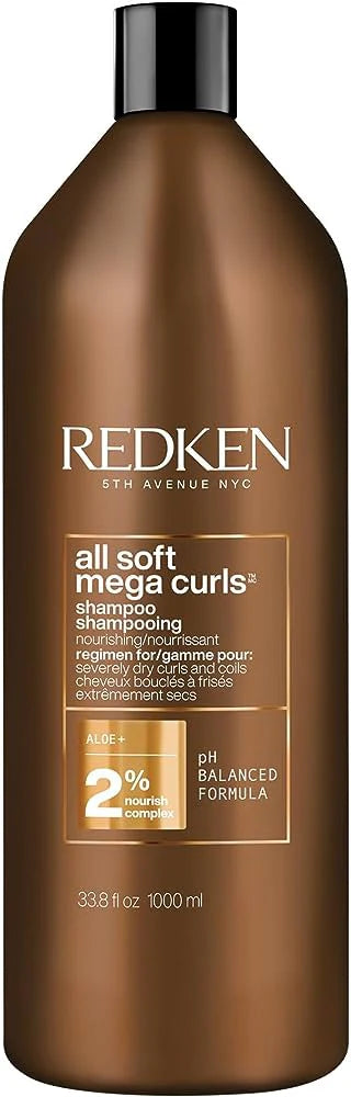 Redken All Soft Mega Curl Shampoo Per Capelli Ricci 1 Litro
