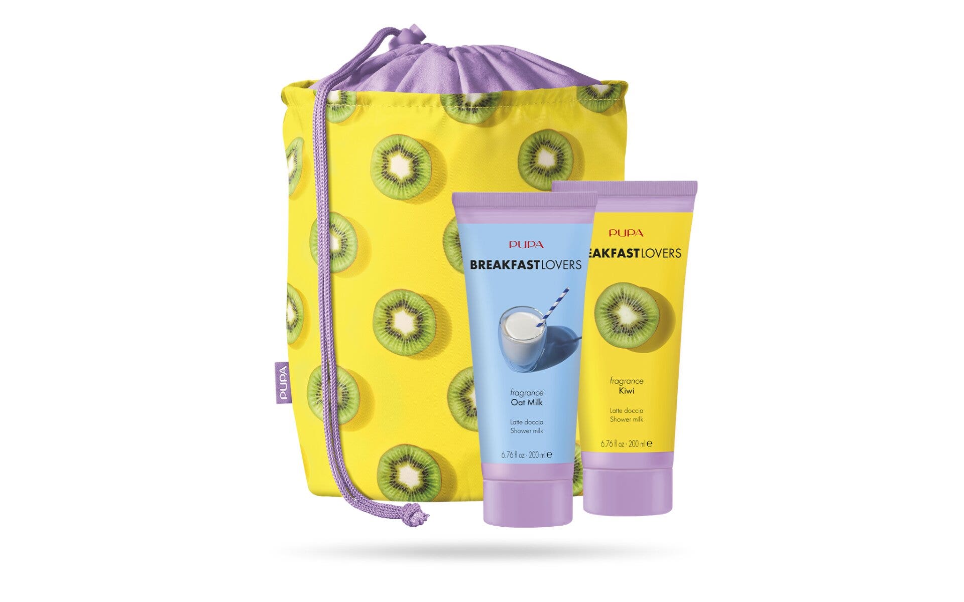 Pupa Breakfast Lovers Kit 3 Latte Doccia 2x200ml 003 Kiwi/Oat Milk-2