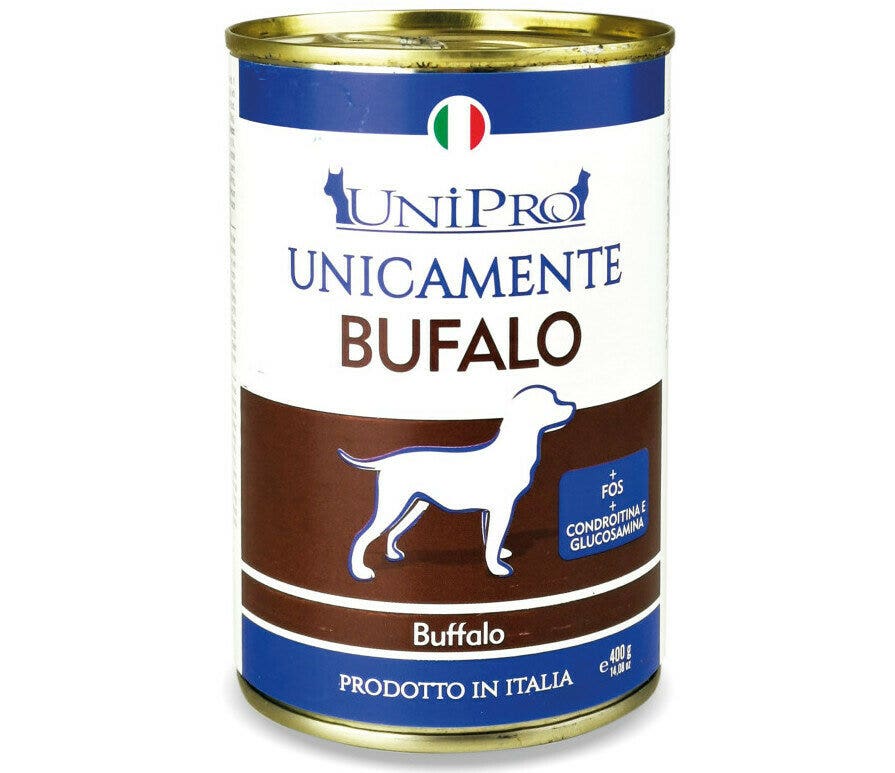 Unipro Unicamente Bufalo Cibo Umido Cani Adulti Barattolo 400g-1