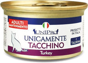 Unipro Unicamente Tacchino Cibo Umido Gatti Adulti Barattolo 85g-1