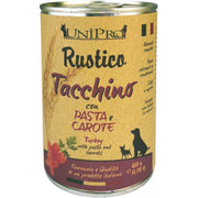Unipro Rustico Tacchino Pasta Integrale Carote Cibo Cane Adulto Barattolo 400g-1