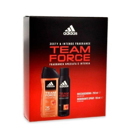 Adidas Cofanetto Team Force Docciaschiuma 250ml + Deo Spray 150ml -1