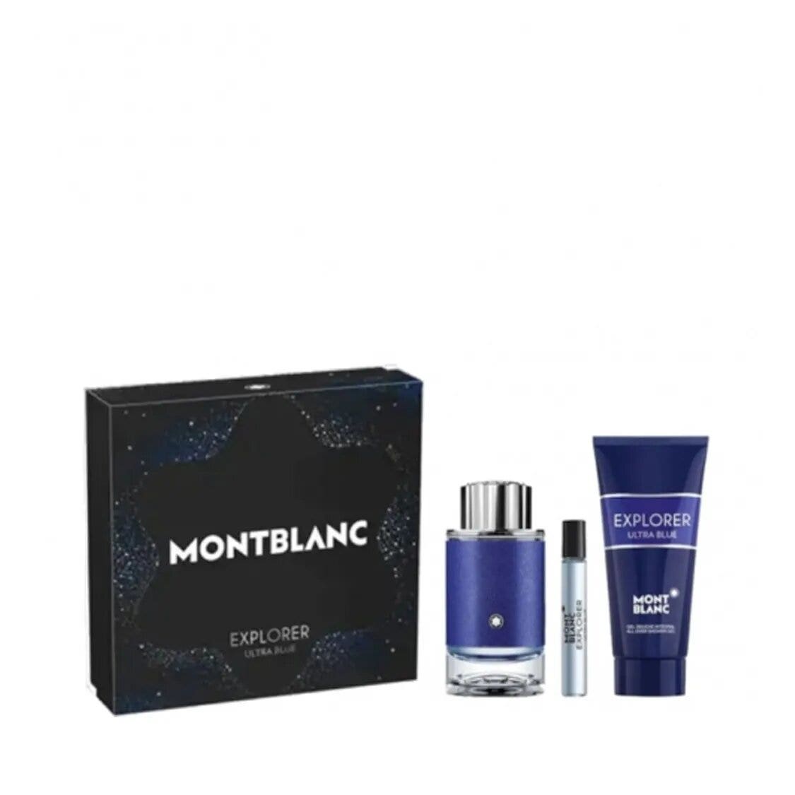 Montblanc Cofanetto Explorer Ultra Blue Uomo Eau de Parfum 100ml + 7,5ml, Shower Gel 100ml-1