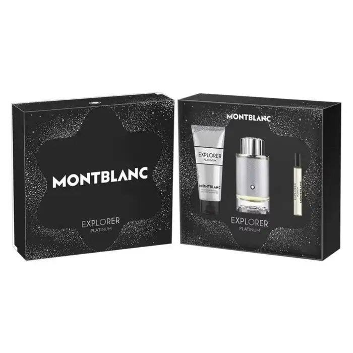 Montblanc Cofanetto Explorer Platinum Uomo Eau de Parfum 100ml + 7,5ml, Shower Gel 100ml-1