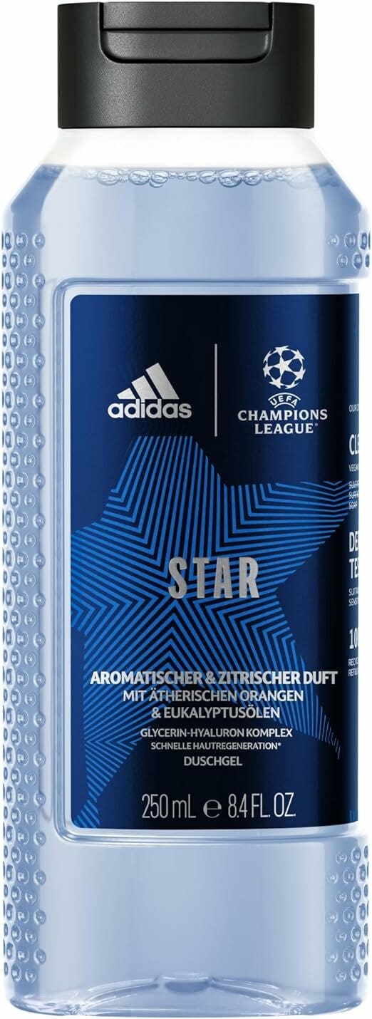 Adidas UEFA Star Edition Gel Doccia Bagnoschiuma Uomo 250ml-1