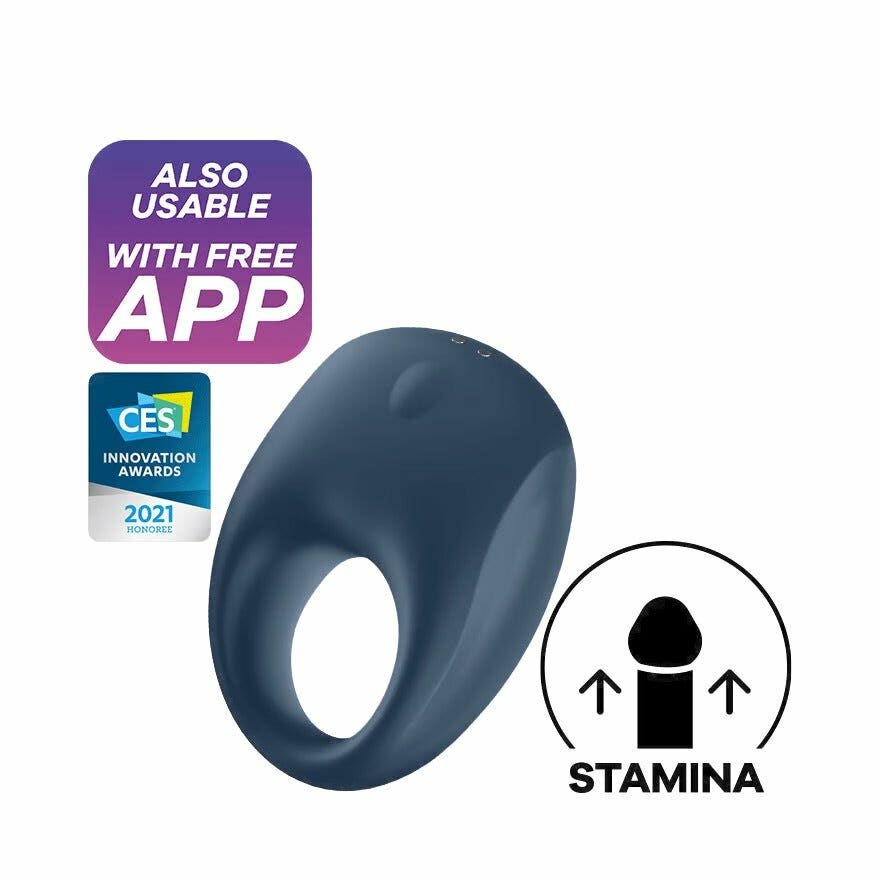 Satisfyer Strong One Connect App Anello Fallico Blu-8