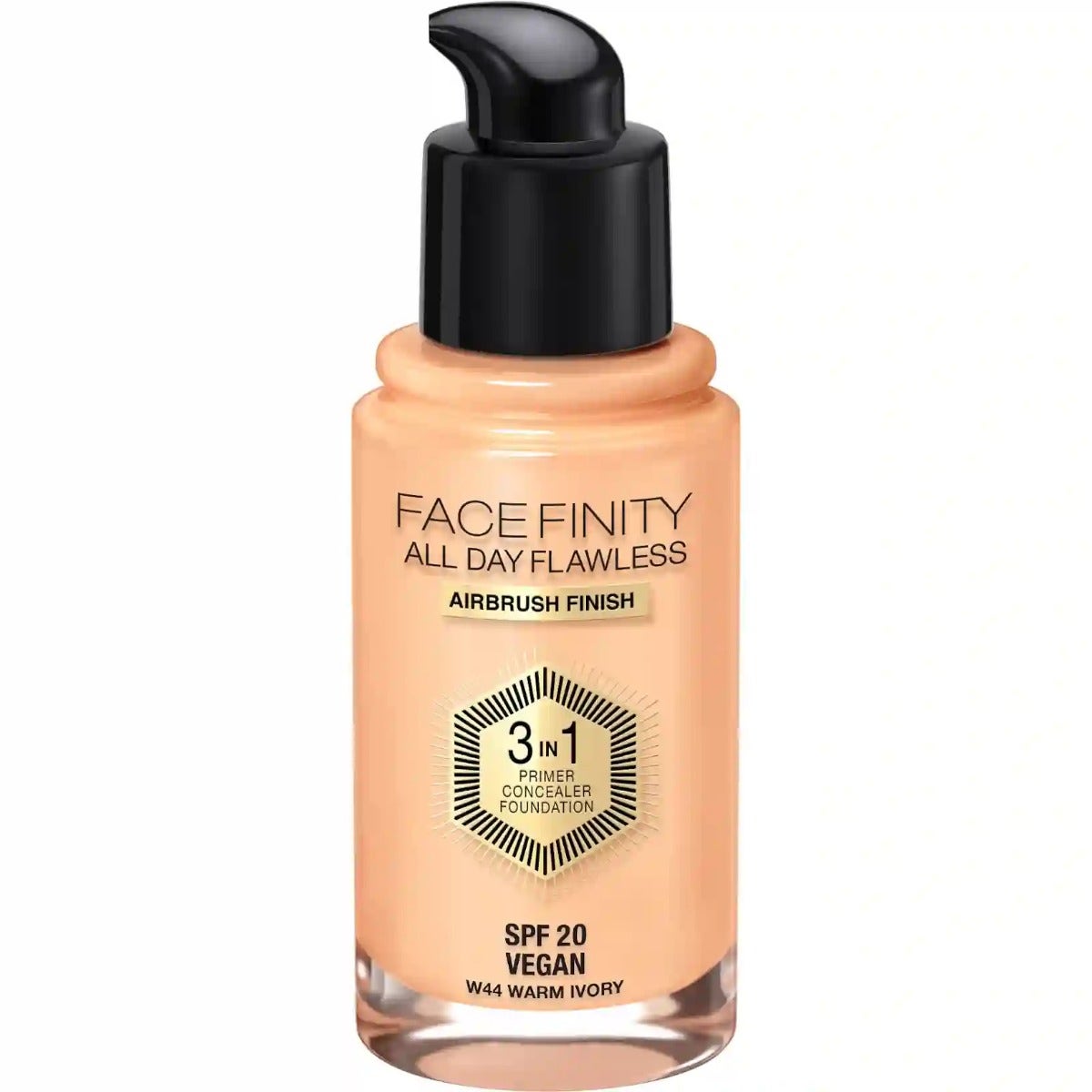 Max Factor Fondotinta Facefinity All Day Flawless 3in1 44 Warm Ivory 30ml-1