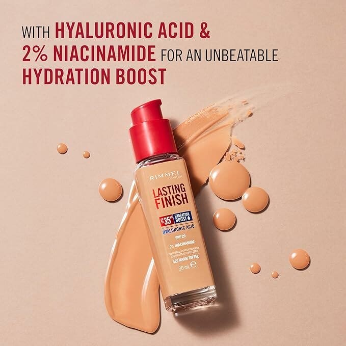 Rimmel Fondotinta Lasting Finish 35h Con Acido Ialuronico 103 True Ivory 30ml-6