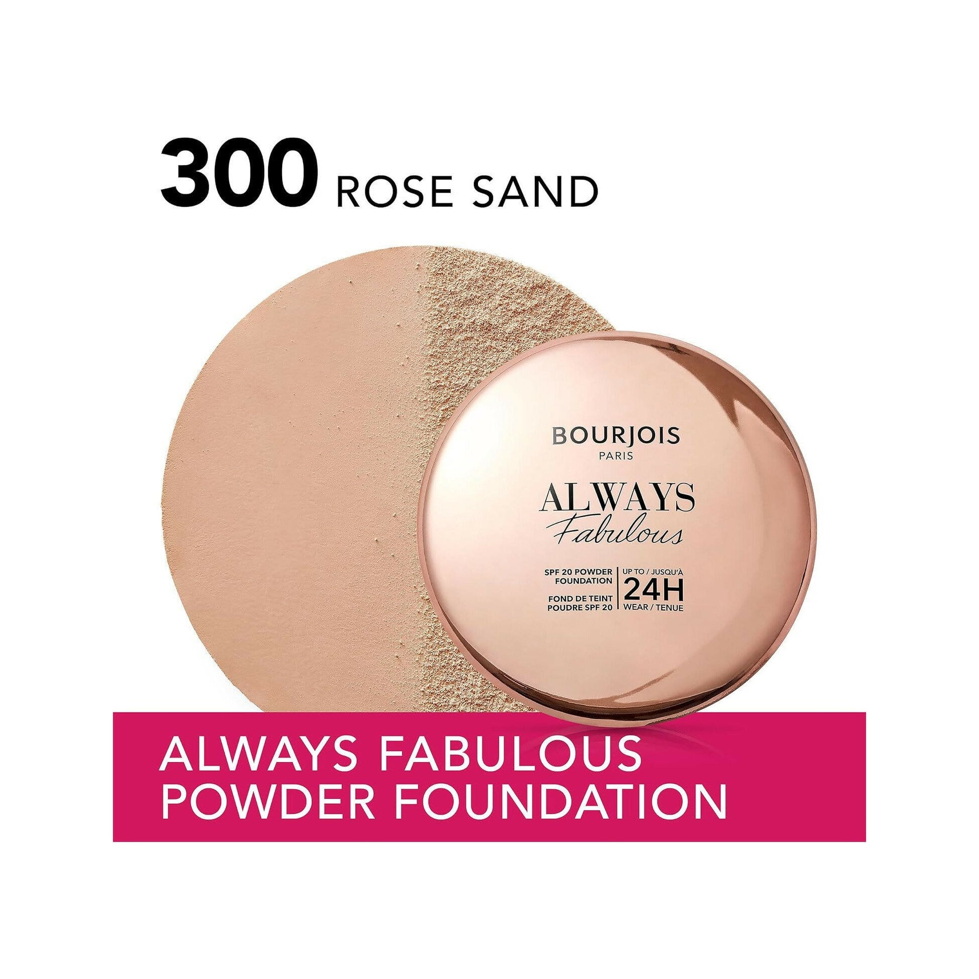 Bourjois Always Fabulous Fondotinta Compatto In Polvere 300 Rose Sand 7g SPF20-2