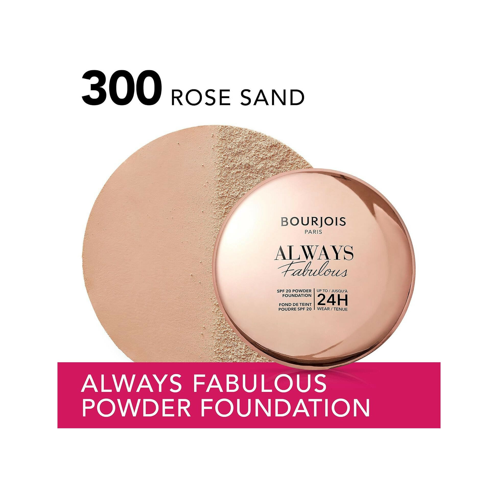 Bourjois Always Fabulous Fondotinta Compatto In Polvere 300 Rose Sand 7g SPF20-2