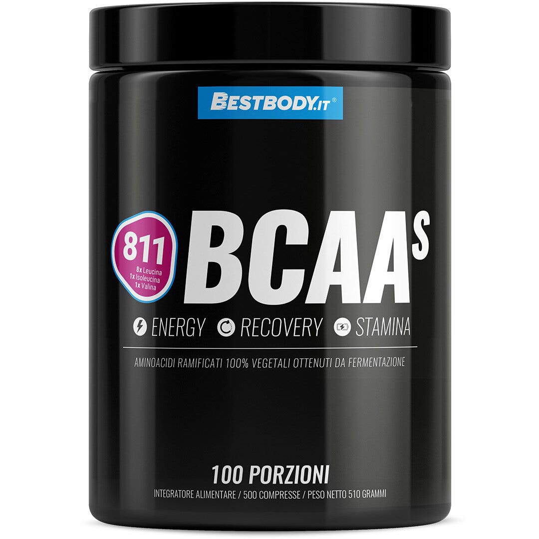 BestBody BCAAs 8:1:1 Aminoacidi Ramificati con Vitamina B1 e B6 500 Compresse-1
