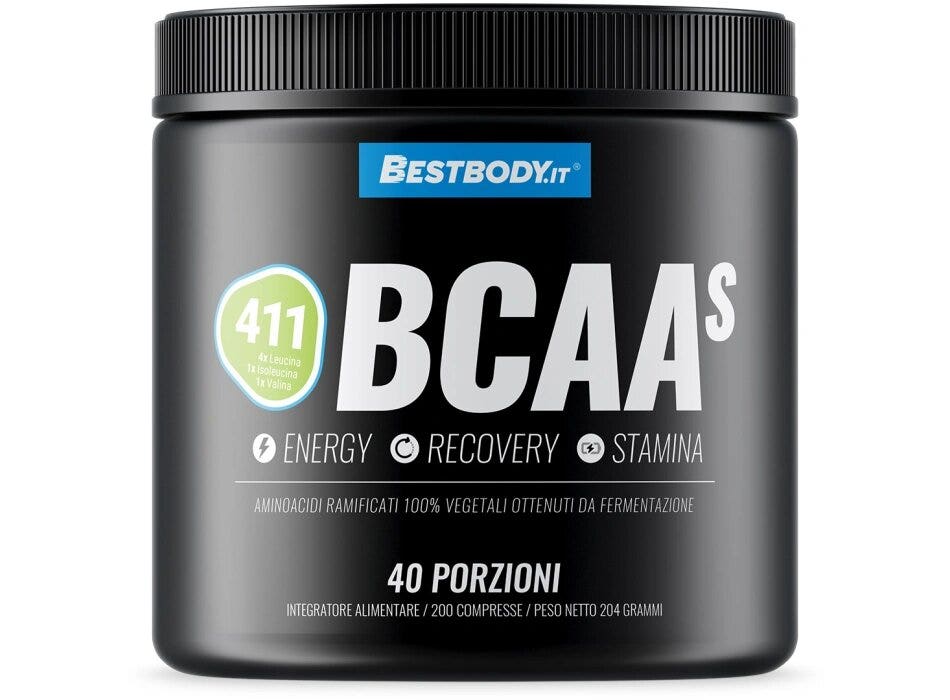 BestBody BCAAs 4:1:1 Aminoacidi Ramificati con Vitamina B1 e B6 200 Compresse-1