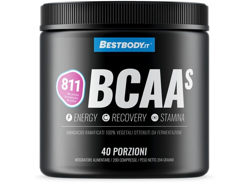 BestBody BCAAs 8:1:1 Aminoacidi Ramificati con Vitamina B1 e B6 200 Compresse-1