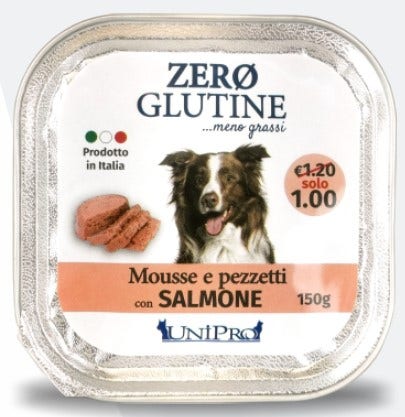 Unipro Zero Glutine Cane Con Salmone 150g-1