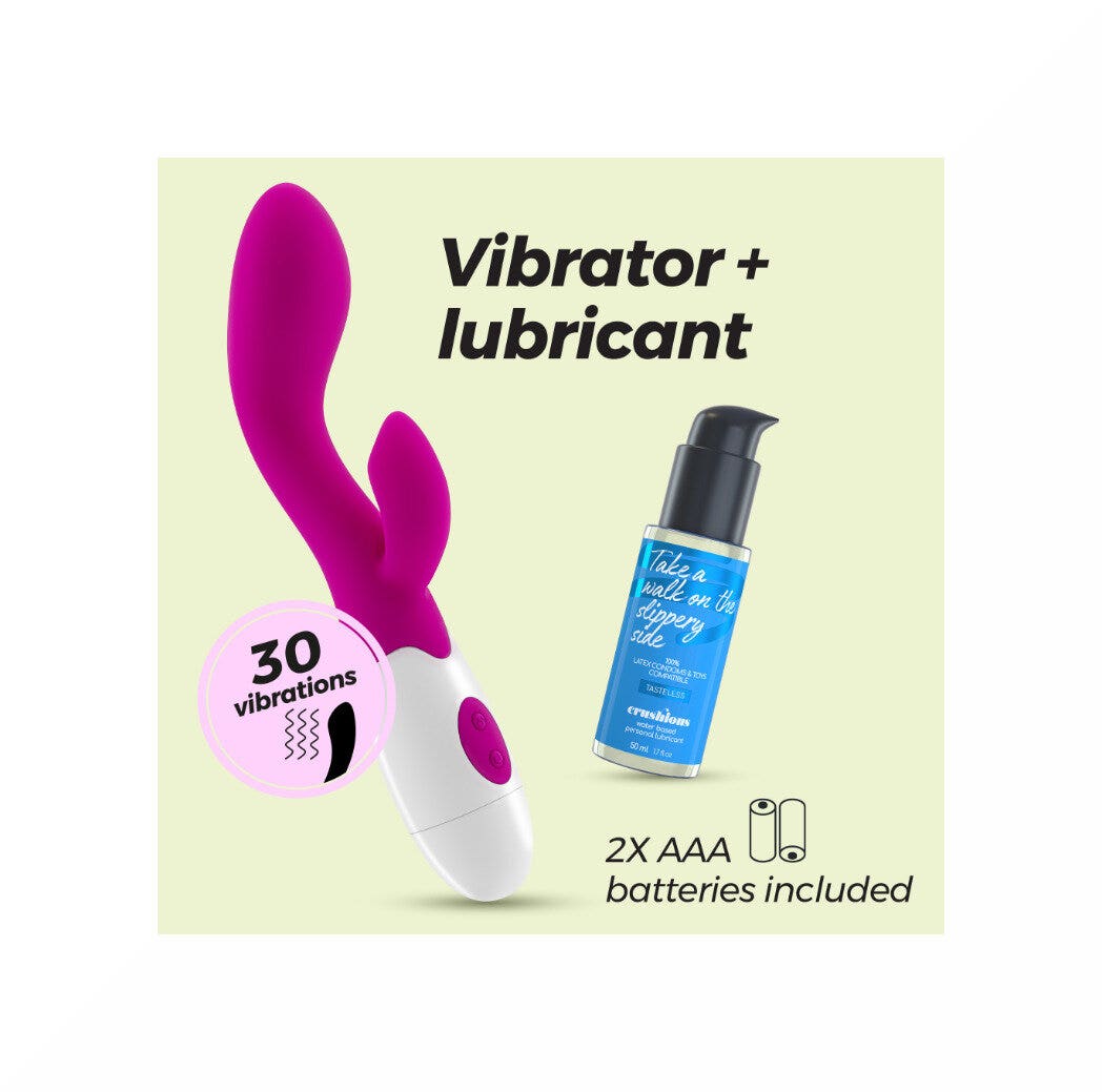 Crushious Cherie Vibratore Con Stimolatore Clitorideo + Lubrificante A Base D'acqua-7