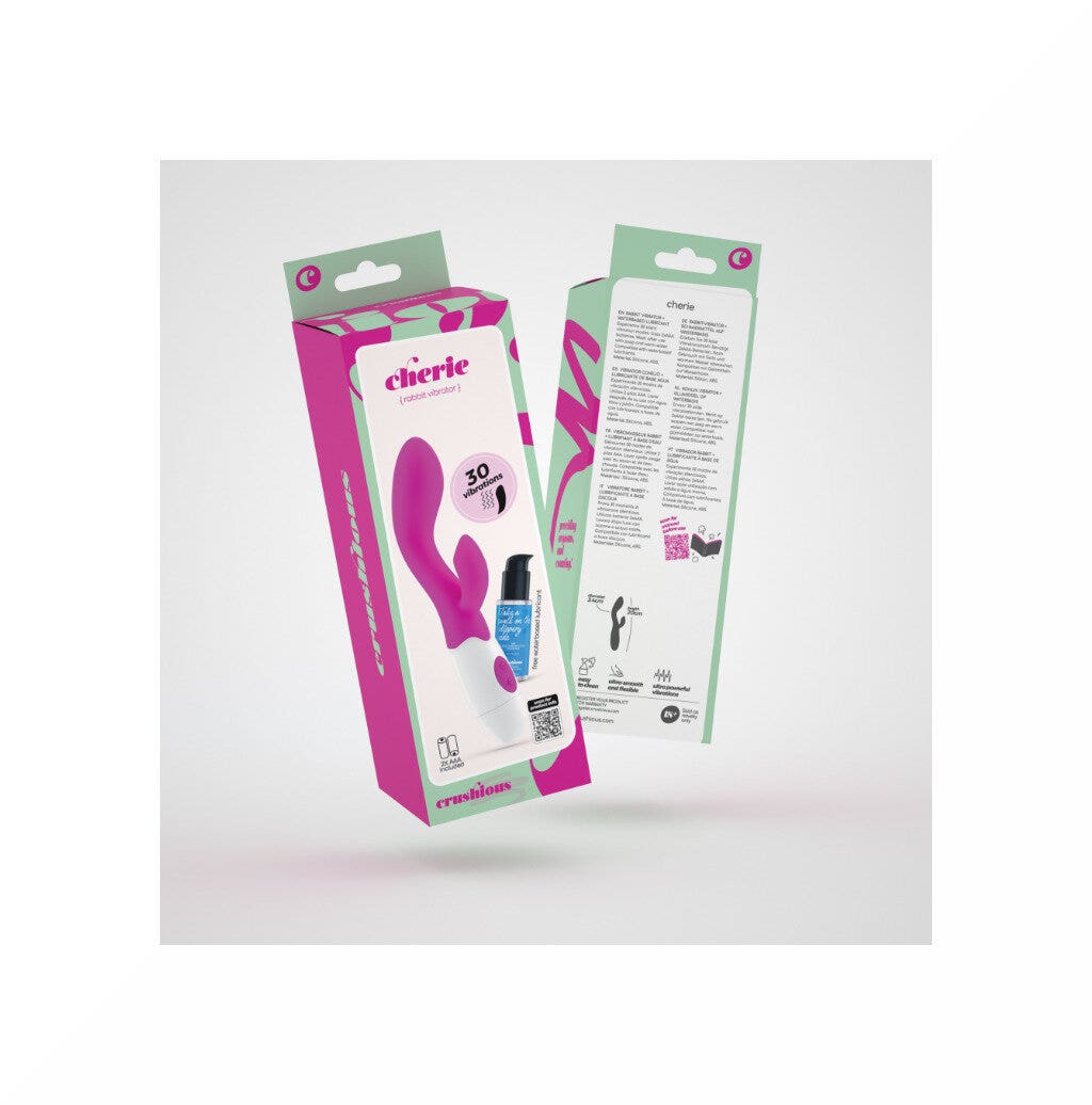 Crushious Cherie Vibratore Con Stimolatore Clitorideo + Lubrificante A Base D'acqua-8