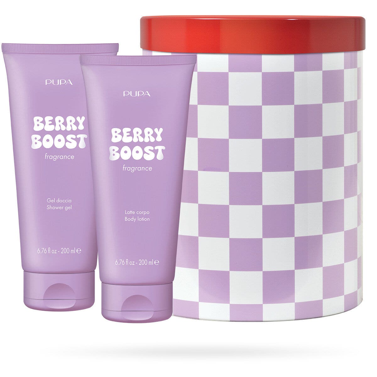 Pupa Happy Box Kit Berry Boost Gel Doccia 200ml + Latte Corpo 200ml-1