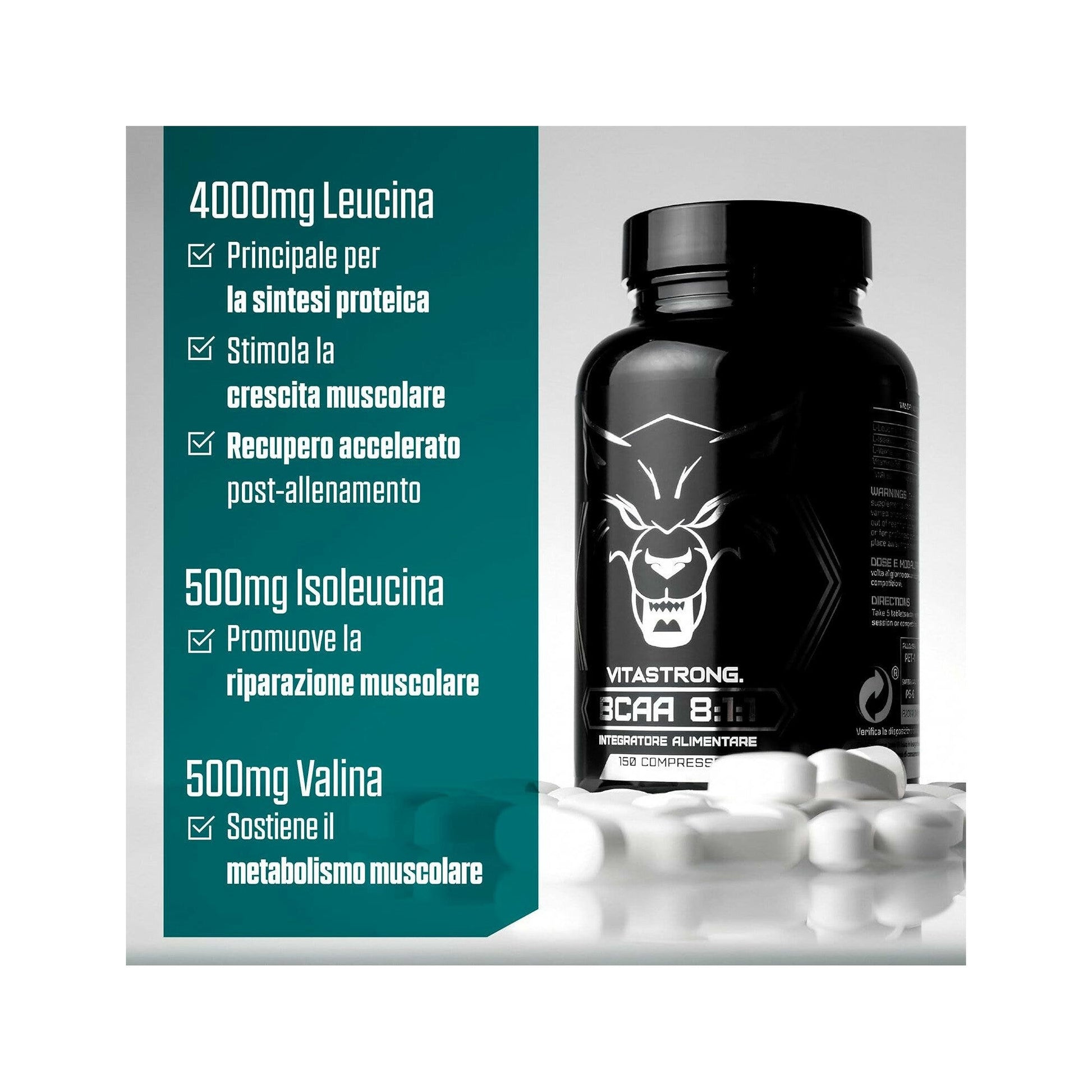 Vitastrong BCAA 8:1:1 150 Compresse-3