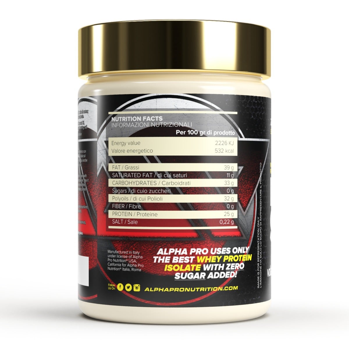 Alpha Pro Nutrition Protein Spread Bianco Peanut Butter 300g-3
