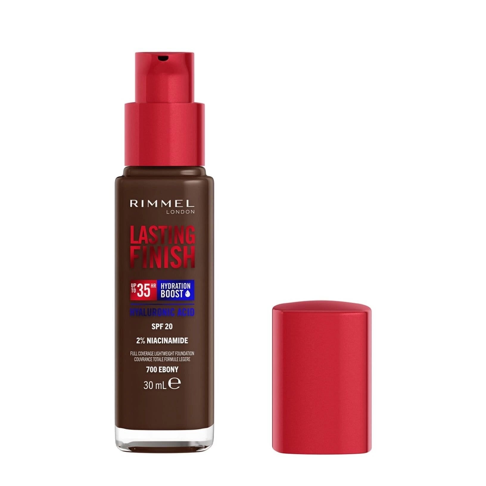 Rimmel Fondotinta Lasting Finish 35h Con Acido Ialuronico 700 Ebony 30ml-2