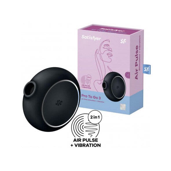 Satisfyer Pro To Go 3 Stimolatore Clitorideo Nero-3