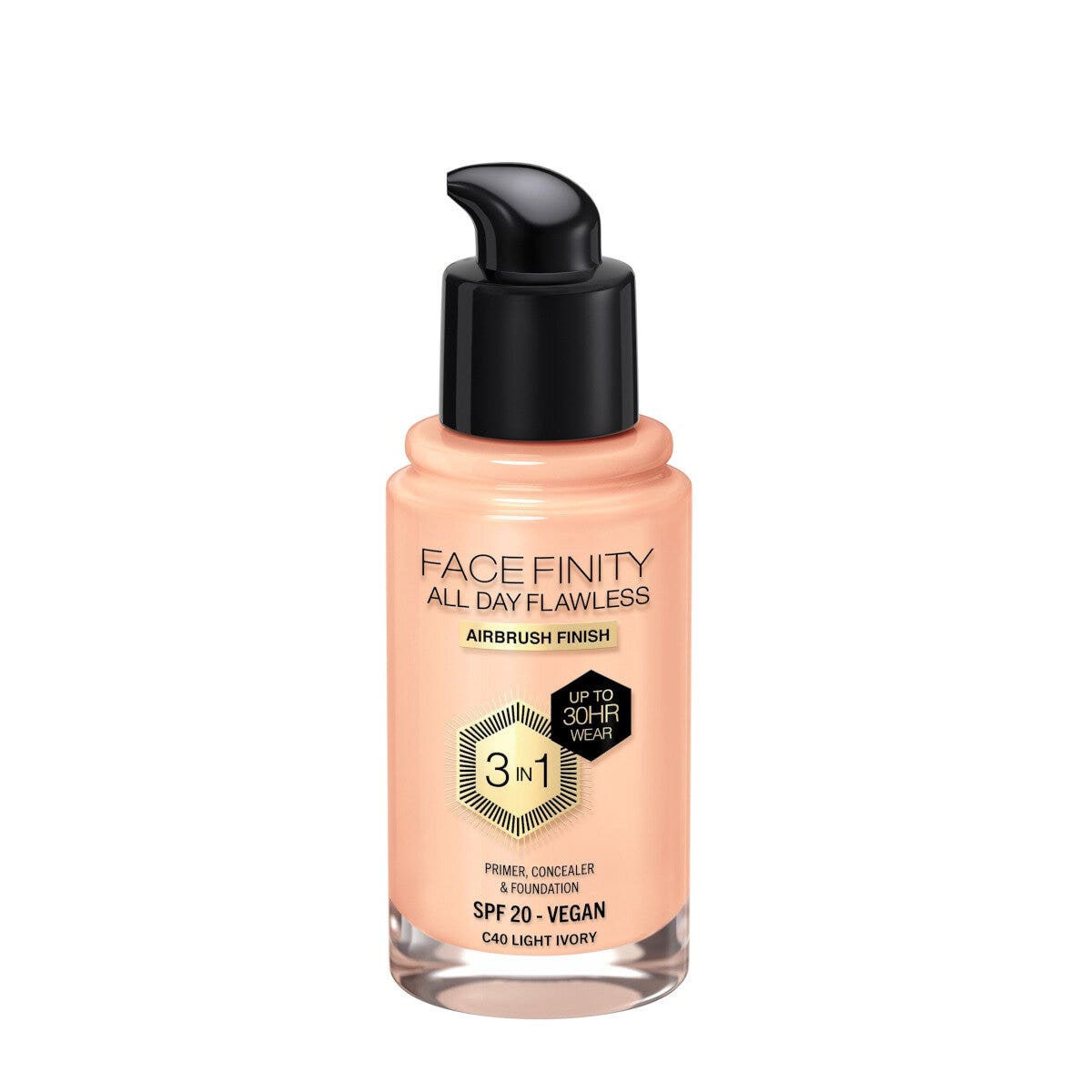 Max Factor Fondotinta Facefinity All Day Flawless 3In1 C40 Light Ivory 30ml-2
