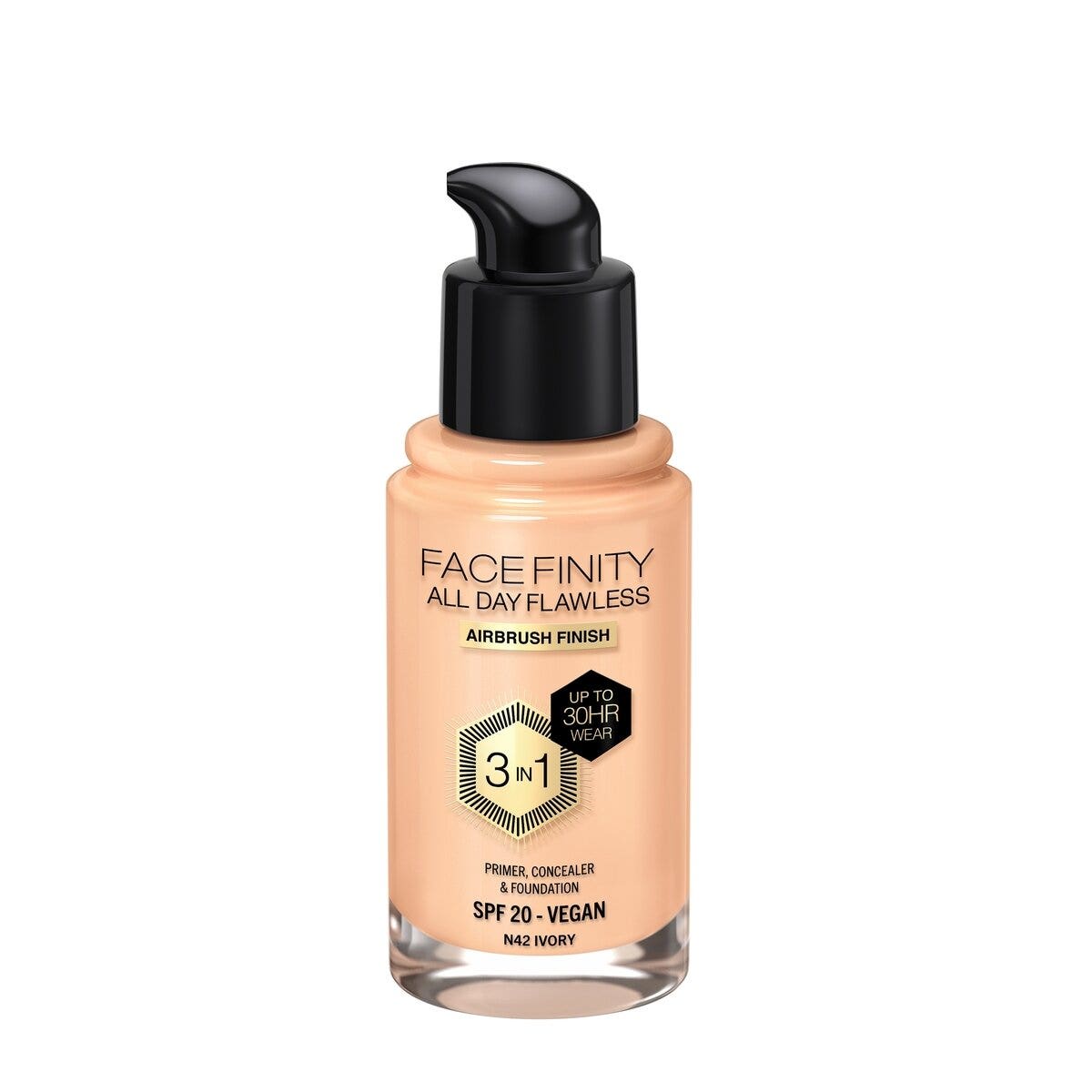 Max Factor Fondotinta Facefinity All Day Flawless 3In1 N42 Ivory 30ml-2