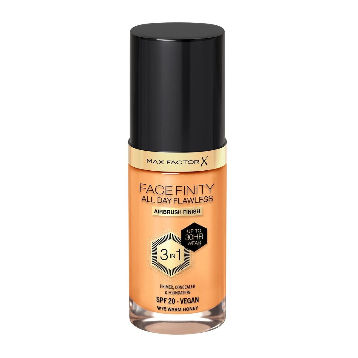 Max Factor Fondotinta Facefinity All Day Flawless 3In1 W78 Warm Honey 30ml-1