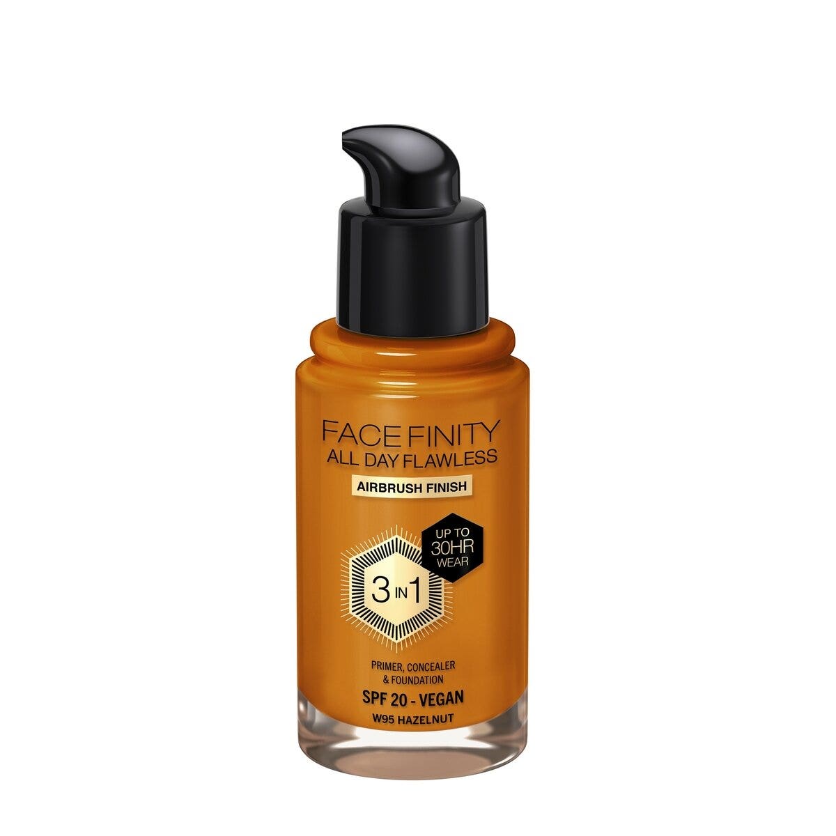 Max Factor Fondotinta Facefinity All Day Flawless 3In1 W95 Hazelnut 30ml-2