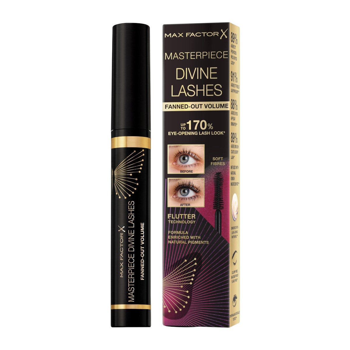 Max Factor Masterpiece Divine Lashes Mascara Volumizzante Rich Black 8ml-4