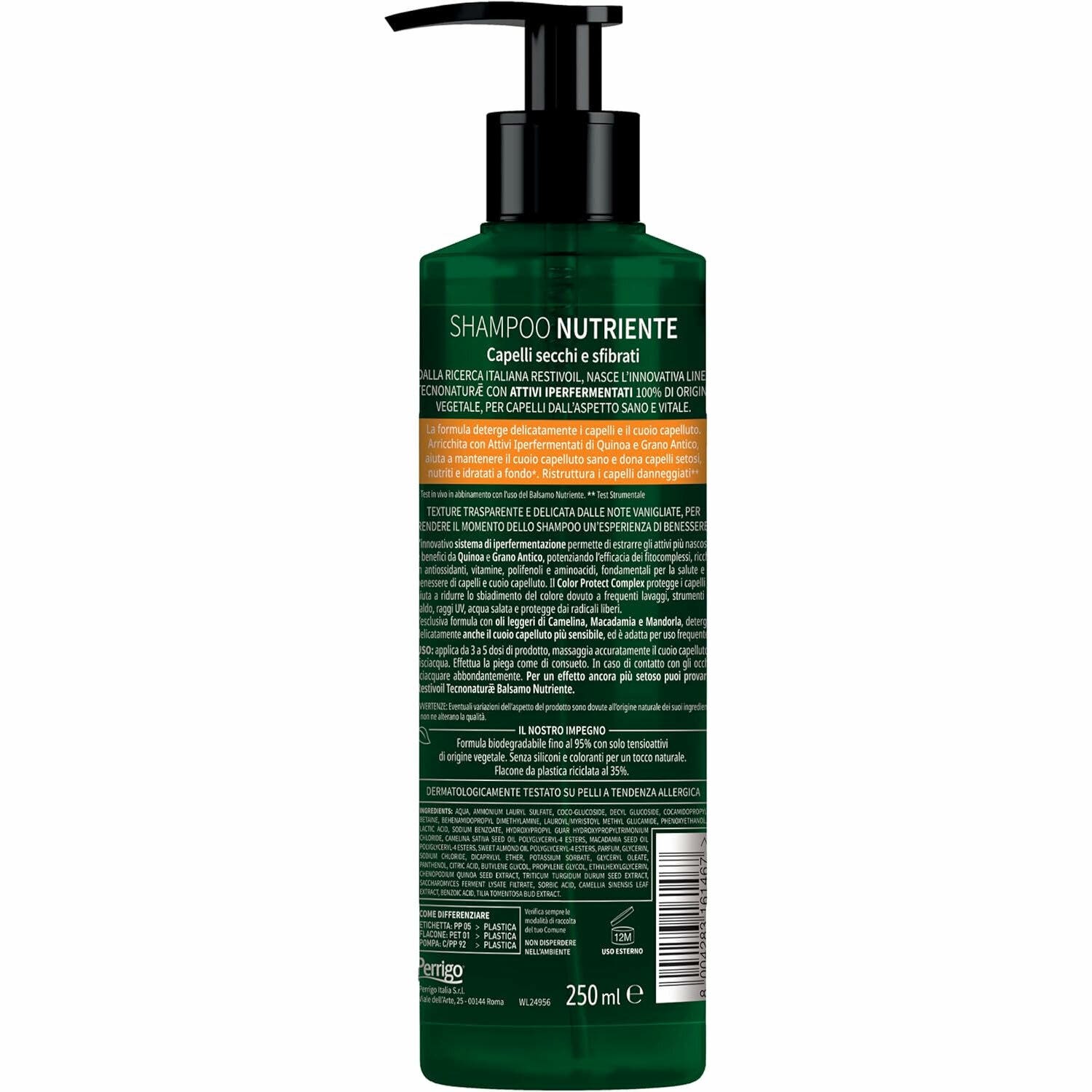 Restivoil Tecnonaturae Cereali Iperfermentati Shampoo Nutriente 250ml-2