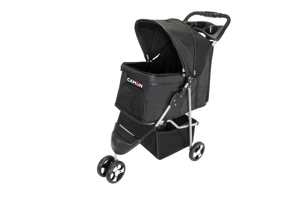 Camon Passeggino Pet Stroller Nero per Cani, Gatti e Piccoli Animali-1
