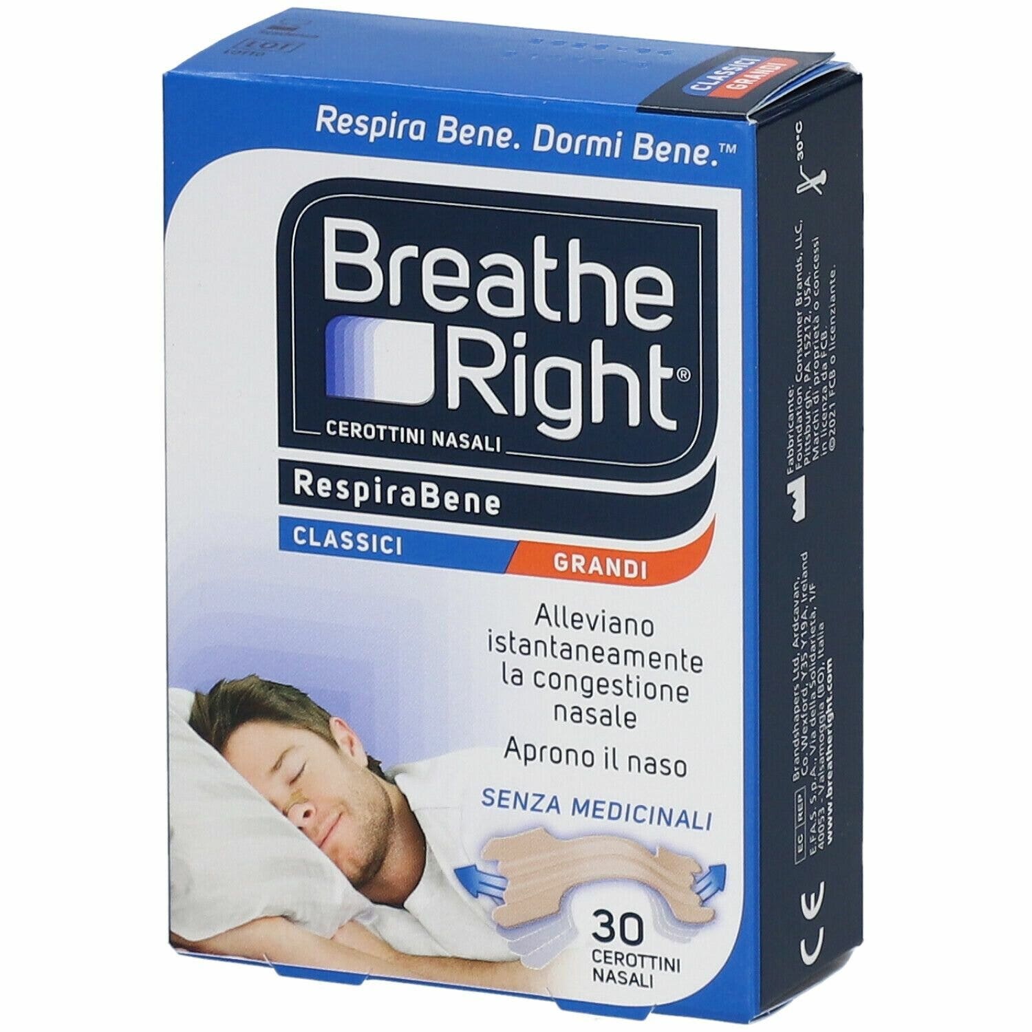 Breathe Right Cerotti Nasali Grandi 30 Pezzi-1