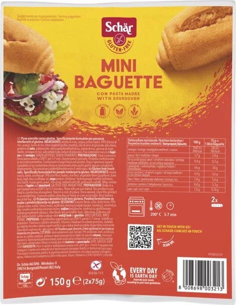 Schar Mini Baguette Senza Glutine 150g-1